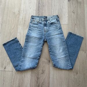 Ag Alexxis Women's Straight Leg Jeans - Light Washed Blue